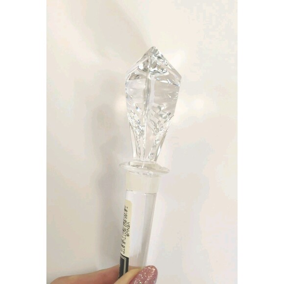 Mikasa Lead Crystal Venus Heart Faceted Clear Glass Wine Bottle Stopper - Picture 11 of 14